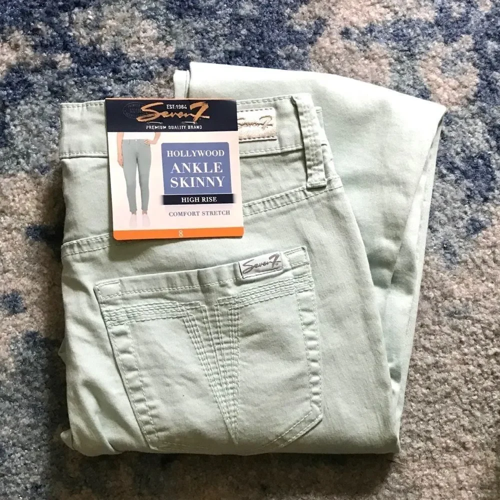 NWT $69 Seven7 | Hollywood | High Rise | Skinny Jeans in Starlight Blue 8 - Picture 13 of 15